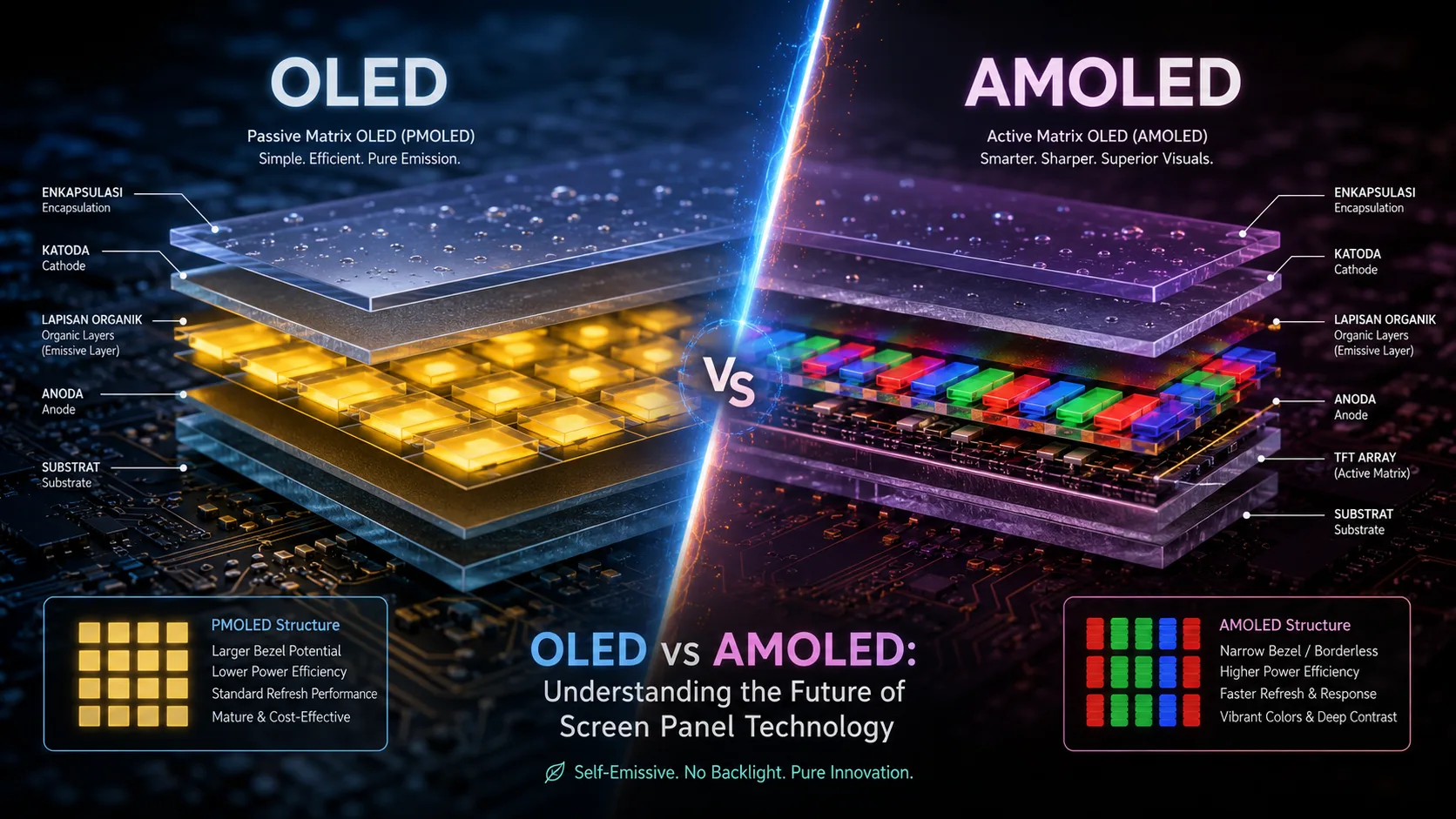 Mengenal Teknologi Layar Panel OLED vs AMOLED: Mana yang Lebih Bagus?