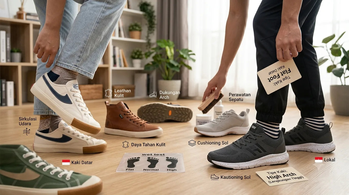 Cara Memilih Sepatu Sneakers Harian Yang Nyaman Empuk Gaya Kasual Modis
