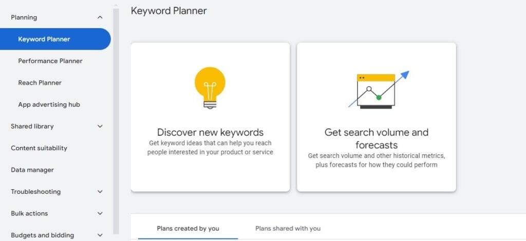 Website digital marketing Keyword Planner: Riset kata kunci untuk SEO dan iklan